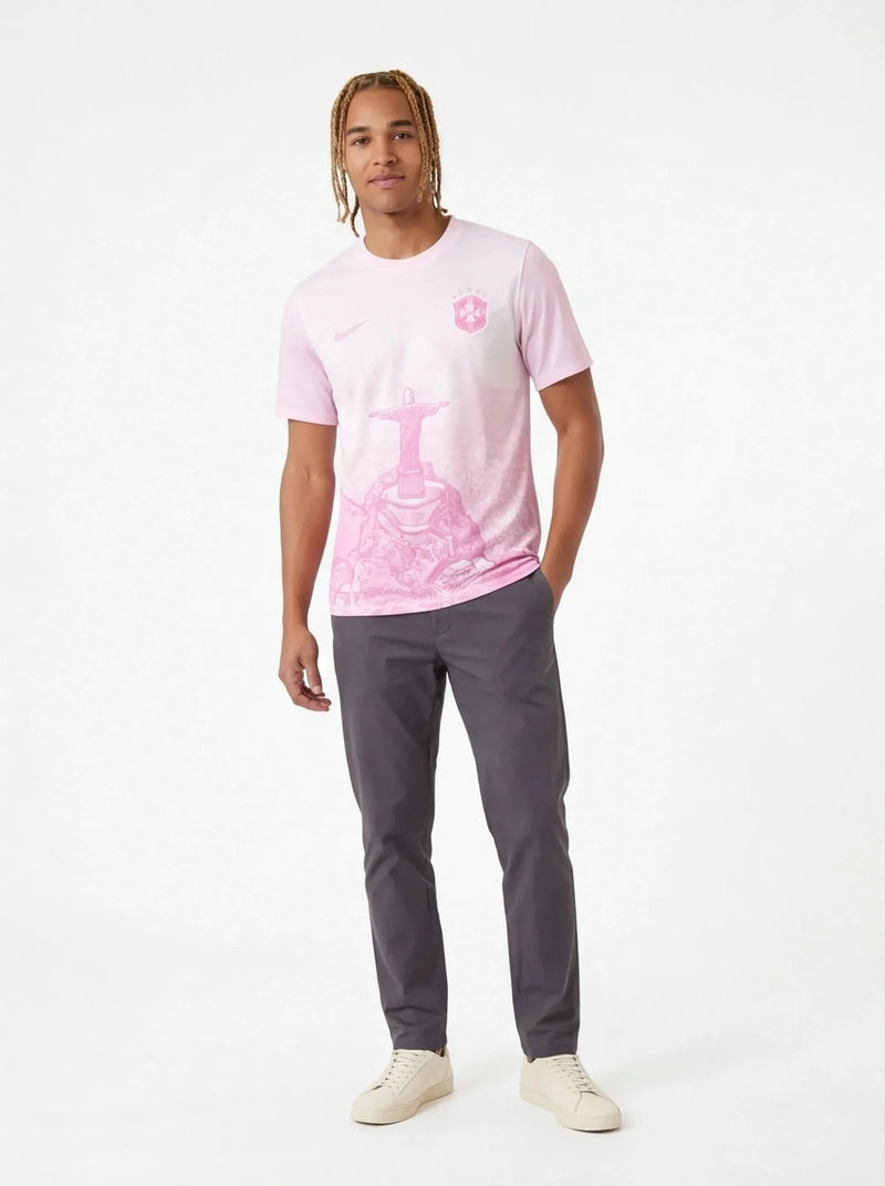 Brazil Christ the Redeemer Jersey Pink Special Edition Kit Football Jersey Prokitworld