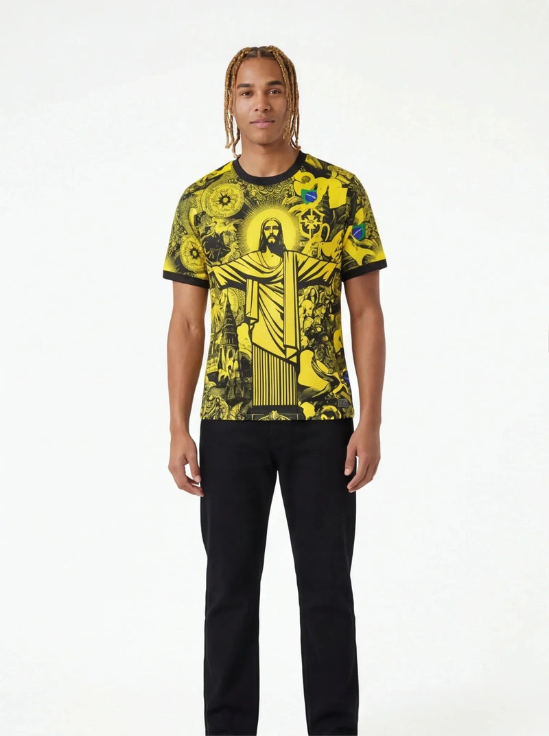 Brazil Christ the Redeemer Jersey Yellow Special Edition Kit Football Jersey Prokitworld