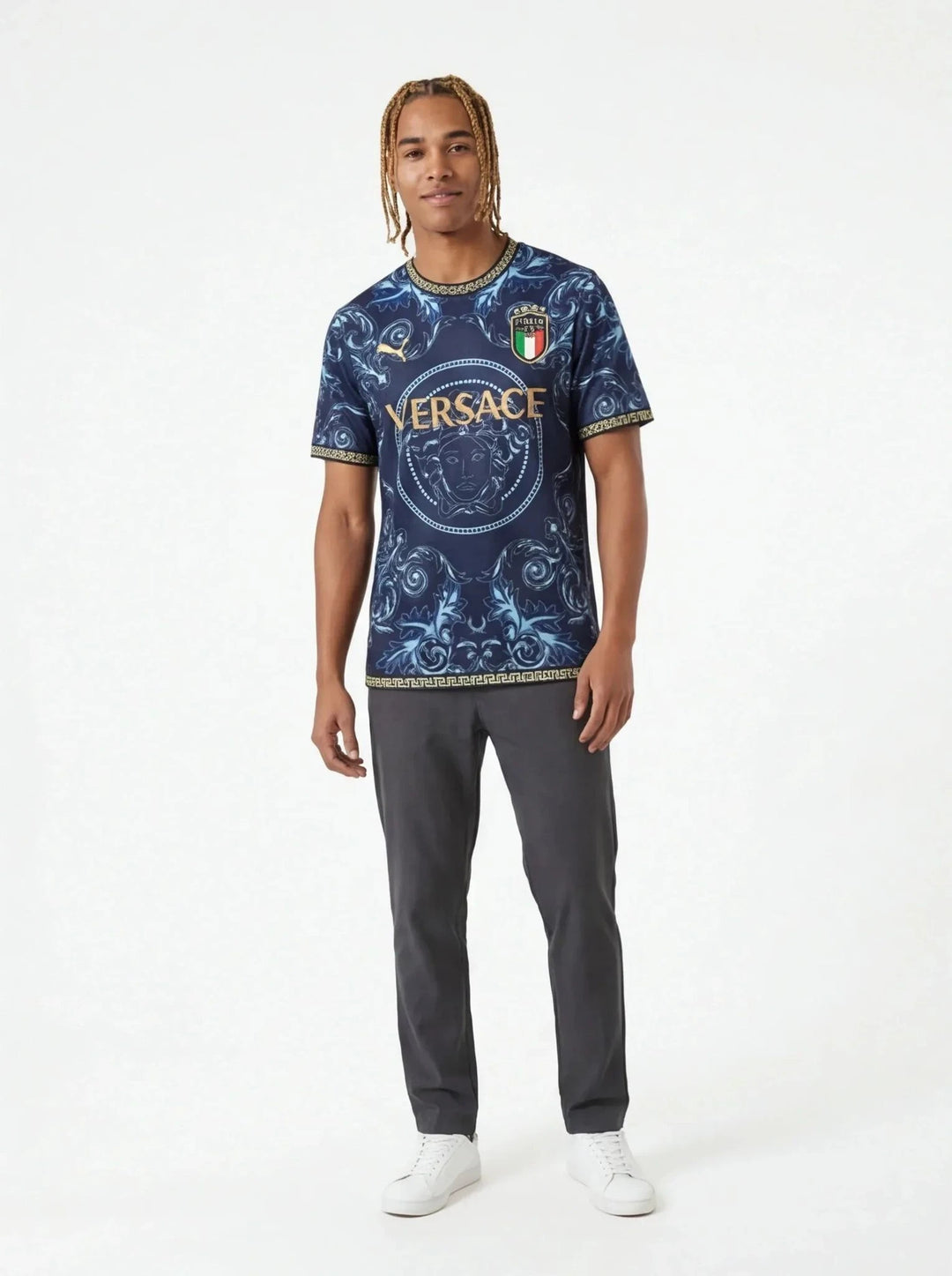 Italy Versace Jersey Special Edition | Luxury Azzurri Kit