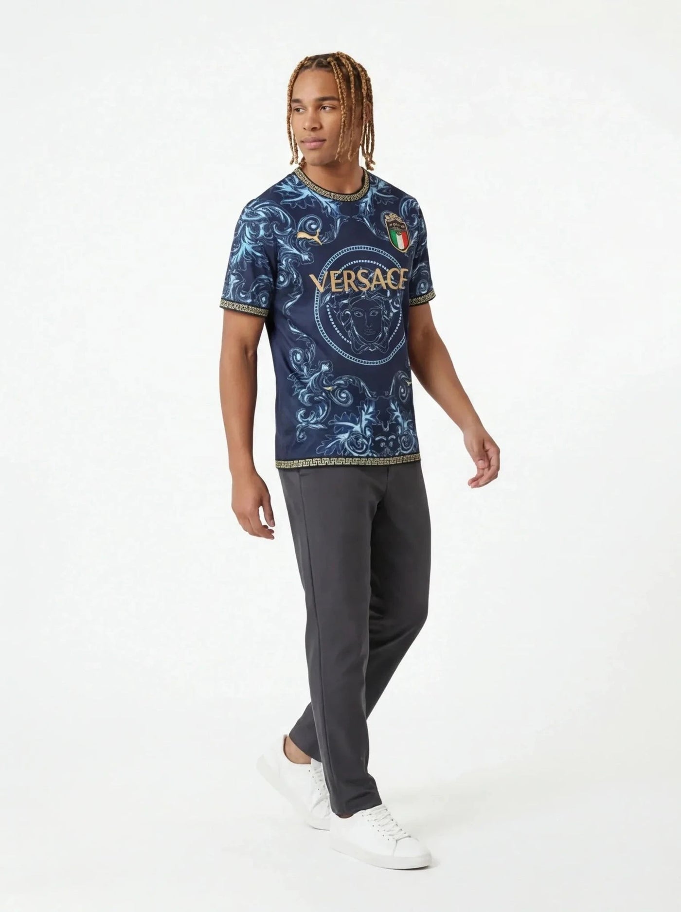 Italy Versace Jersey Special Edition | Luxury Azzurri Kit