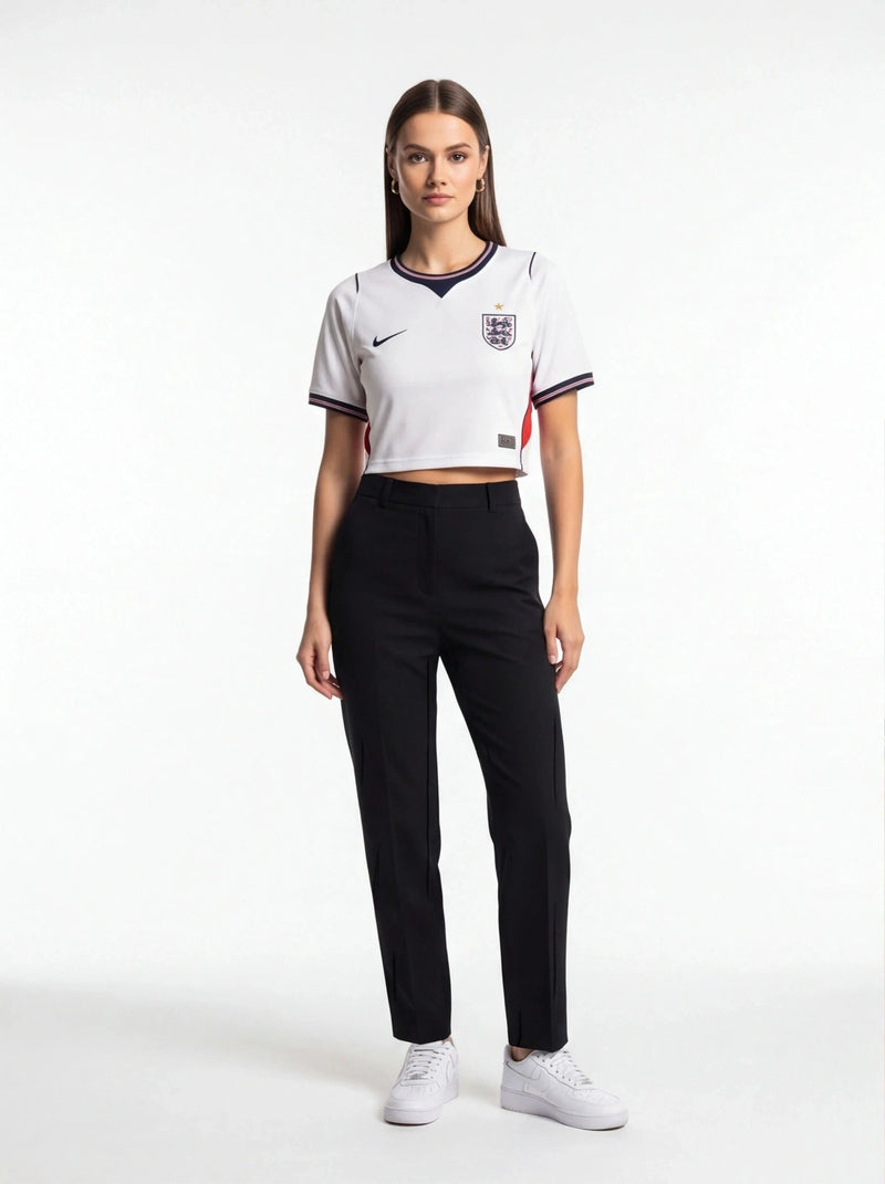 England Cropped Football Jersey - Womens Football Crop Top Prokitworld