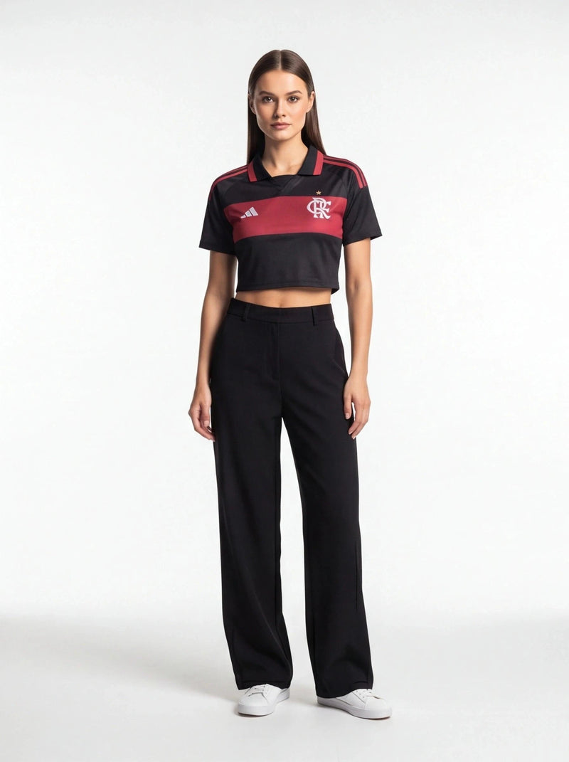Flamengo Cropped Football Jersey - Womens Football Crop Top Prokitworld
