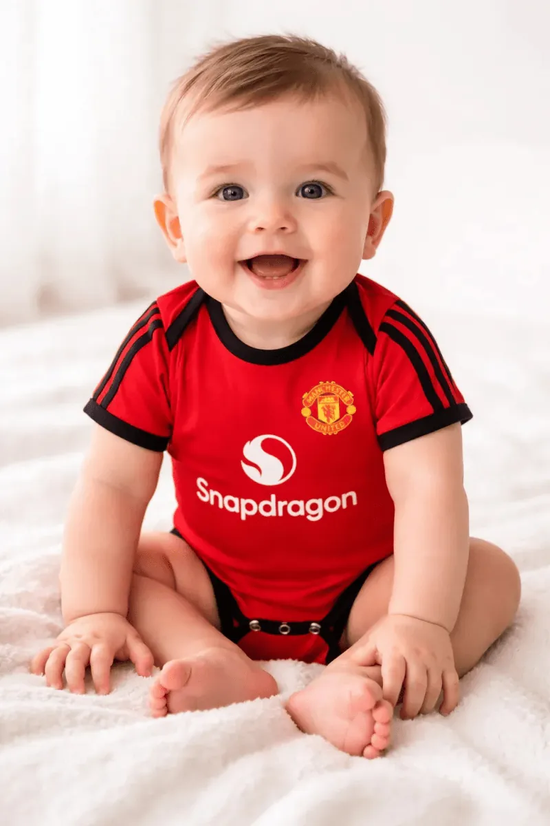 Football Onesie - Manchester United Home Baby Jersey Prokitworld