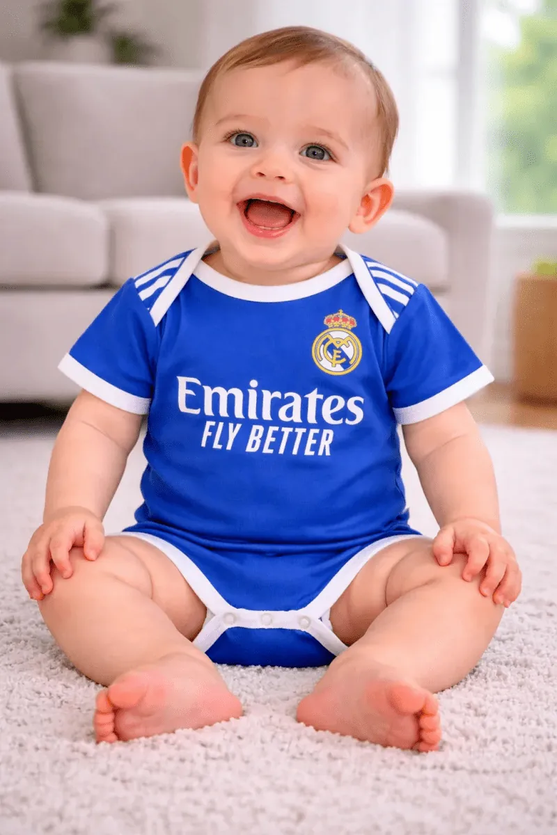 Football Onesie - Real Madrid Blue Baby Jersey Prokitworld