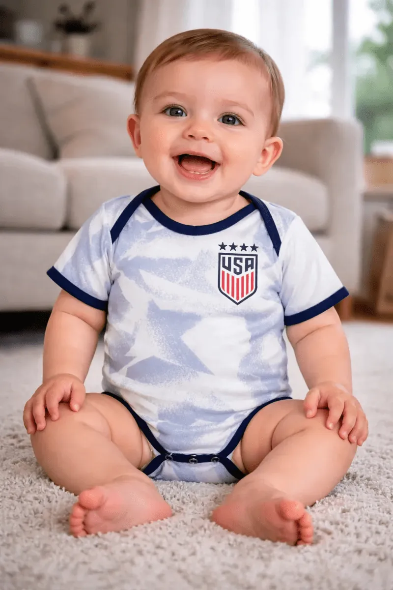 Football Onesie - United States USWNT 2025 Home Baby Jersey Prokitworld