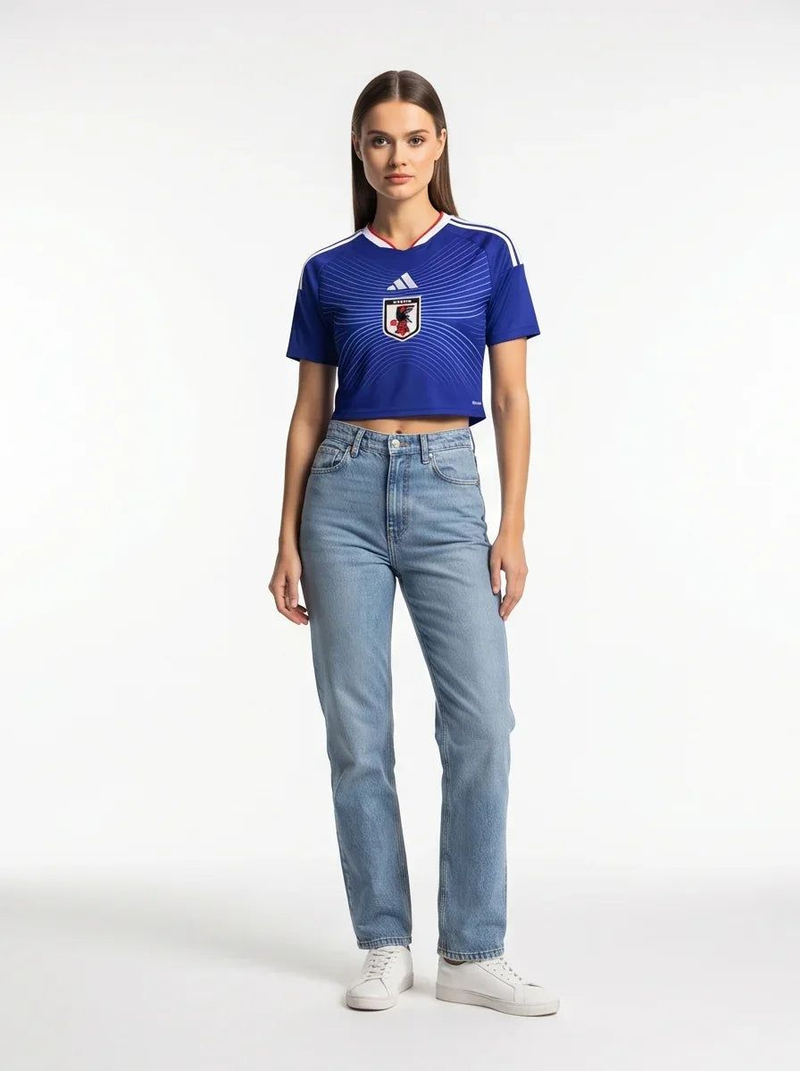 Japan Cropped Football Jersey - Womens Football Crop Top Prokitworld