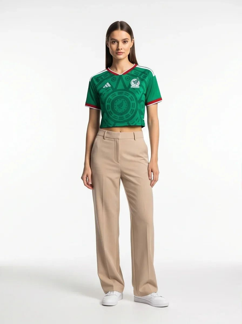Mexico Cropped Football Jersey - Womens Football Crop Top Prokitworld