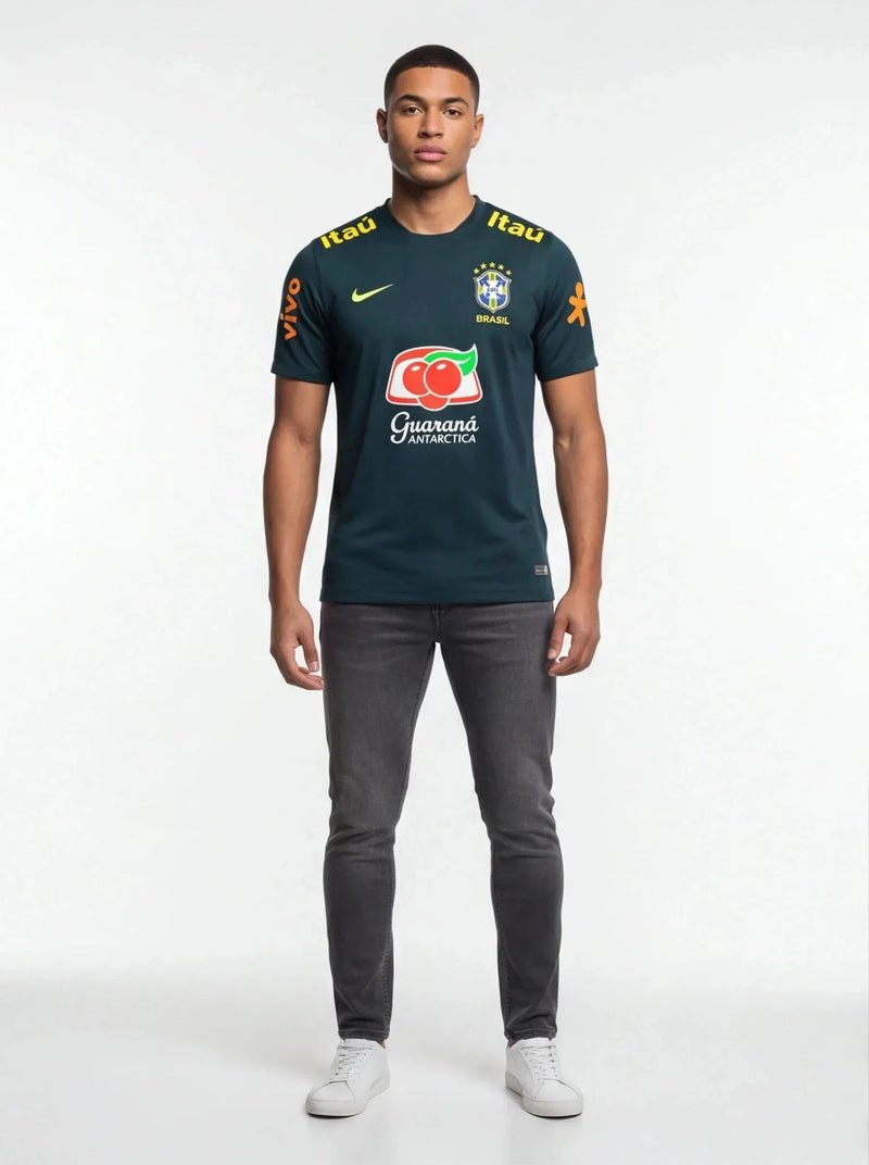 Retro Football Shirt 2020 Brazil Dark Green Home Soccer Jersey Prokitworld