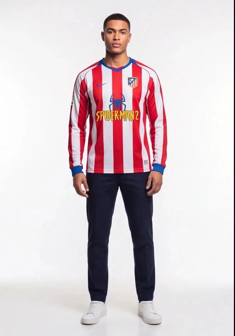 Retro Football Shirt Atletico Madrid Home Long Sleeve 2004-05 Prokitworld