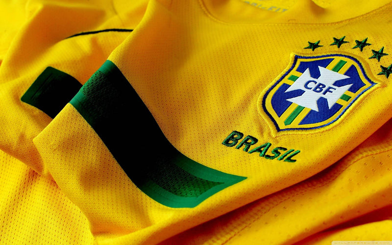 Brazil football shirt close-up for international football kits